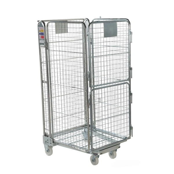 High Quality Warehouse Logistic Stackable Metal Wire Mesh Roll Container