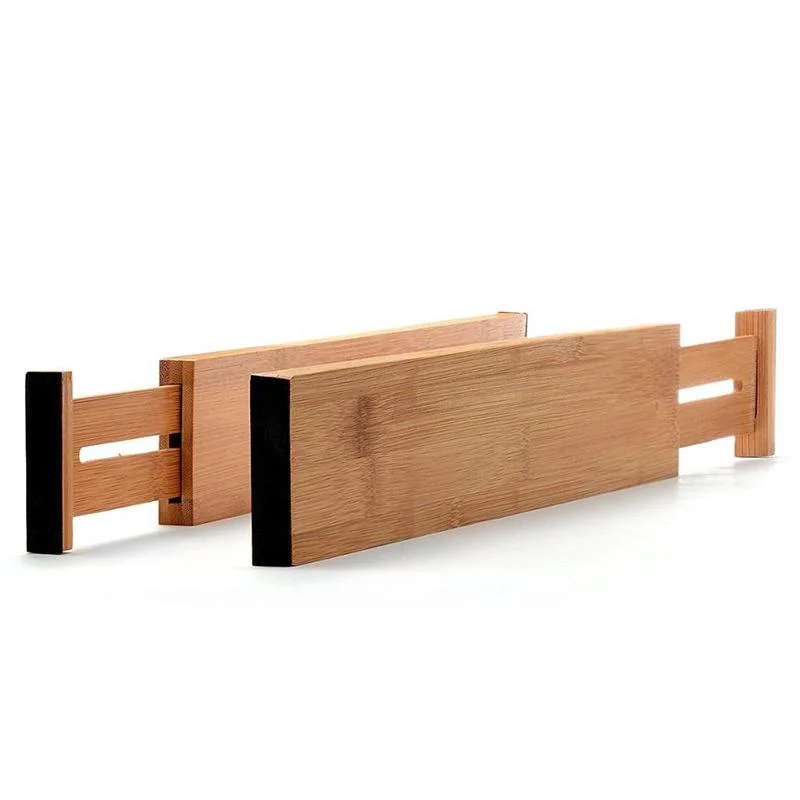 Bamboo Divid Organizers Expanded Expandable Home & Kitchen Utility Adjustable Drawer Divider